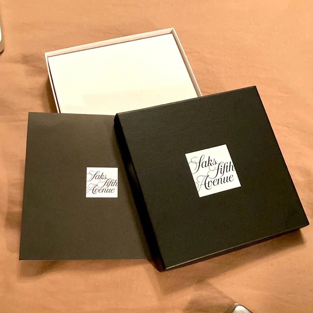 Authentic Saks gift box and card holder